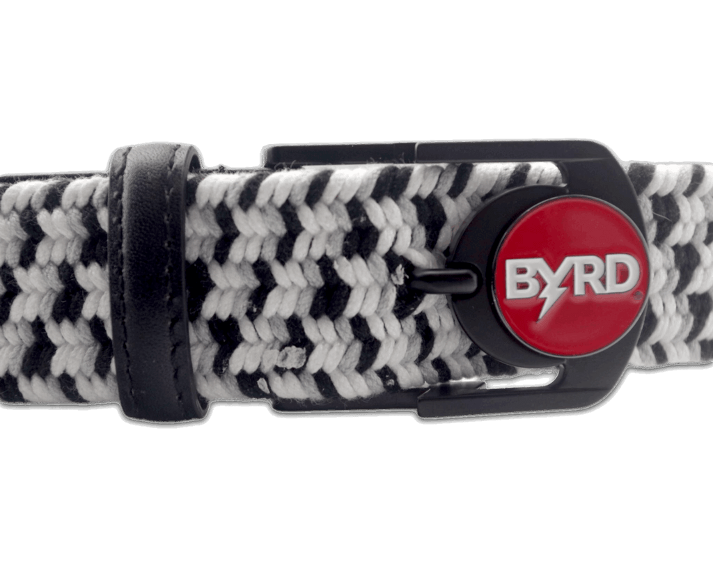 BRAIDED GOLF BELT ♠ Black/Grey/White