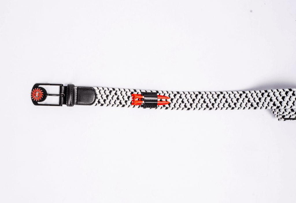 BRAIDED GOLF BELT ♠ Black/Grey/White